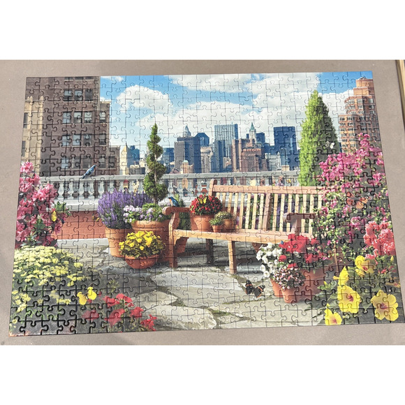 Ravensburger "Rooftop Garden" Large Format 500 Piece Puzzle # 148684 complete - Picture 1 of 6